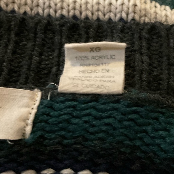 Allison Brittney Women's XL Striped Button Up Cardigan Sweater Multicolor - Picture 6 of 8